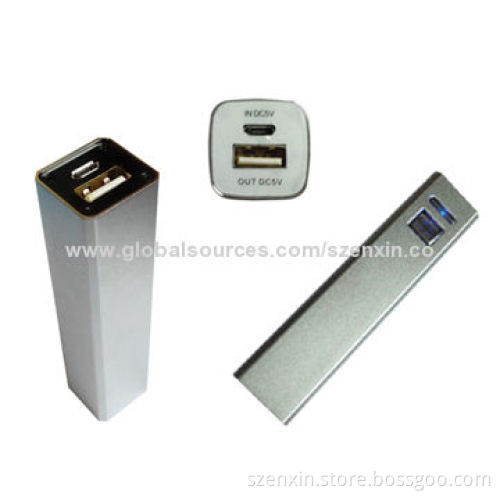 Lipstick power bank, 2,600mA, Samsung battery cellNew